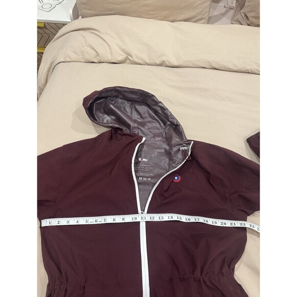 NWOT Flotte Womens L Maroon Waterproof Ultralight Pompidou Trench Lined Parka - Picture 5 of 6